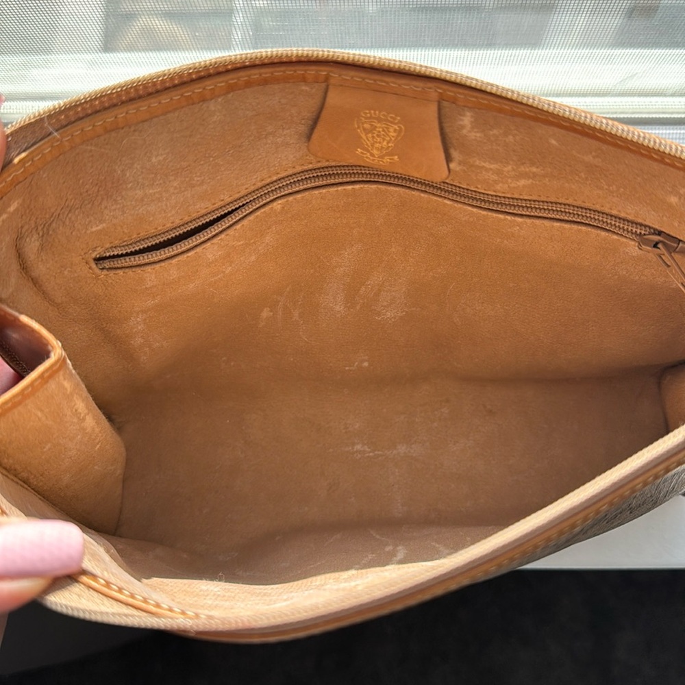 ๐ค AUTHENTIC GUCCI MICRO GG CANVAS LEATHER VINTAGE CLUTCH - Picture 7 of 12
